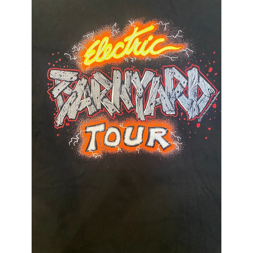 1991 Kentucky Headhunters “Electric Barnyard Tour” T-Shirt L Single Stitch USA - Picture 4 of 11
